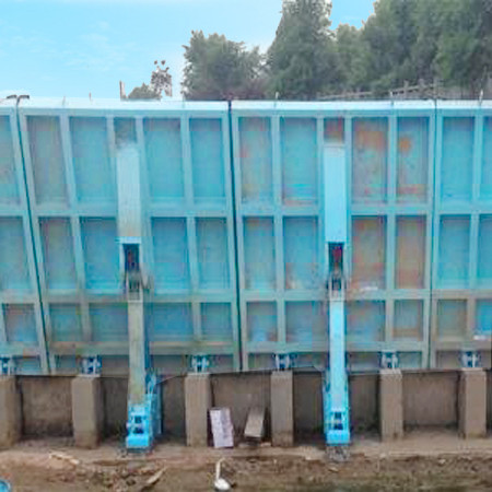 鋼壩閘門 液壓翻板 景觀水閘 液壓景觀閘門 質量可靠